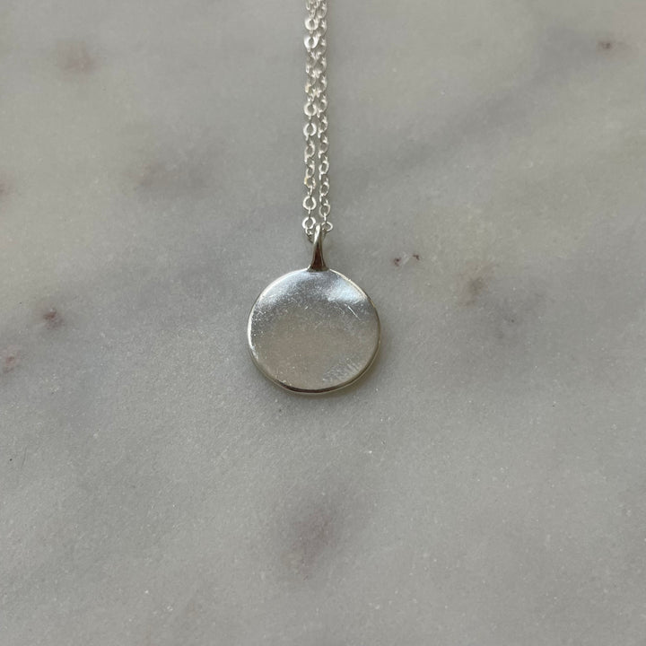Small engravable pendant in sterling silver