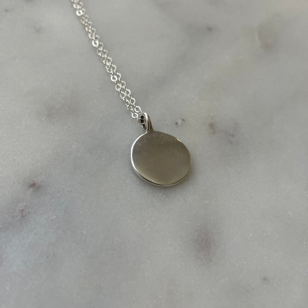 Small engravable pendant in sterling silver