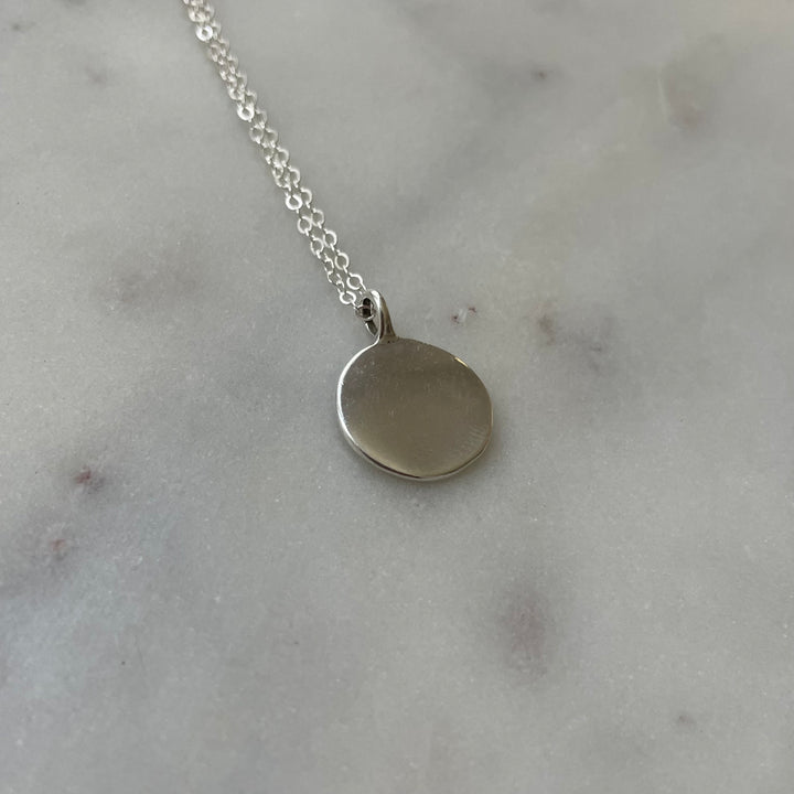 Small engravable pendant in sterling silver