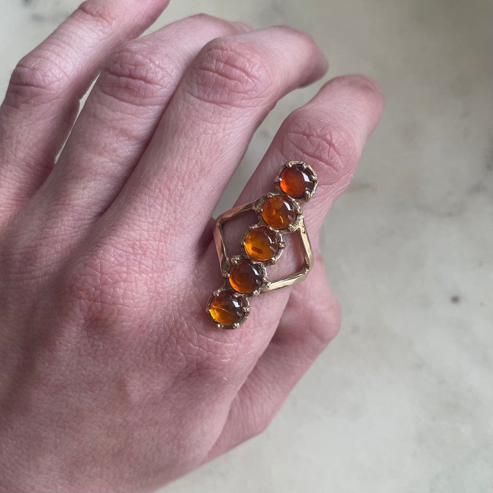ONE OF A KIND AMBER RING | MIMOSA Handcrafted