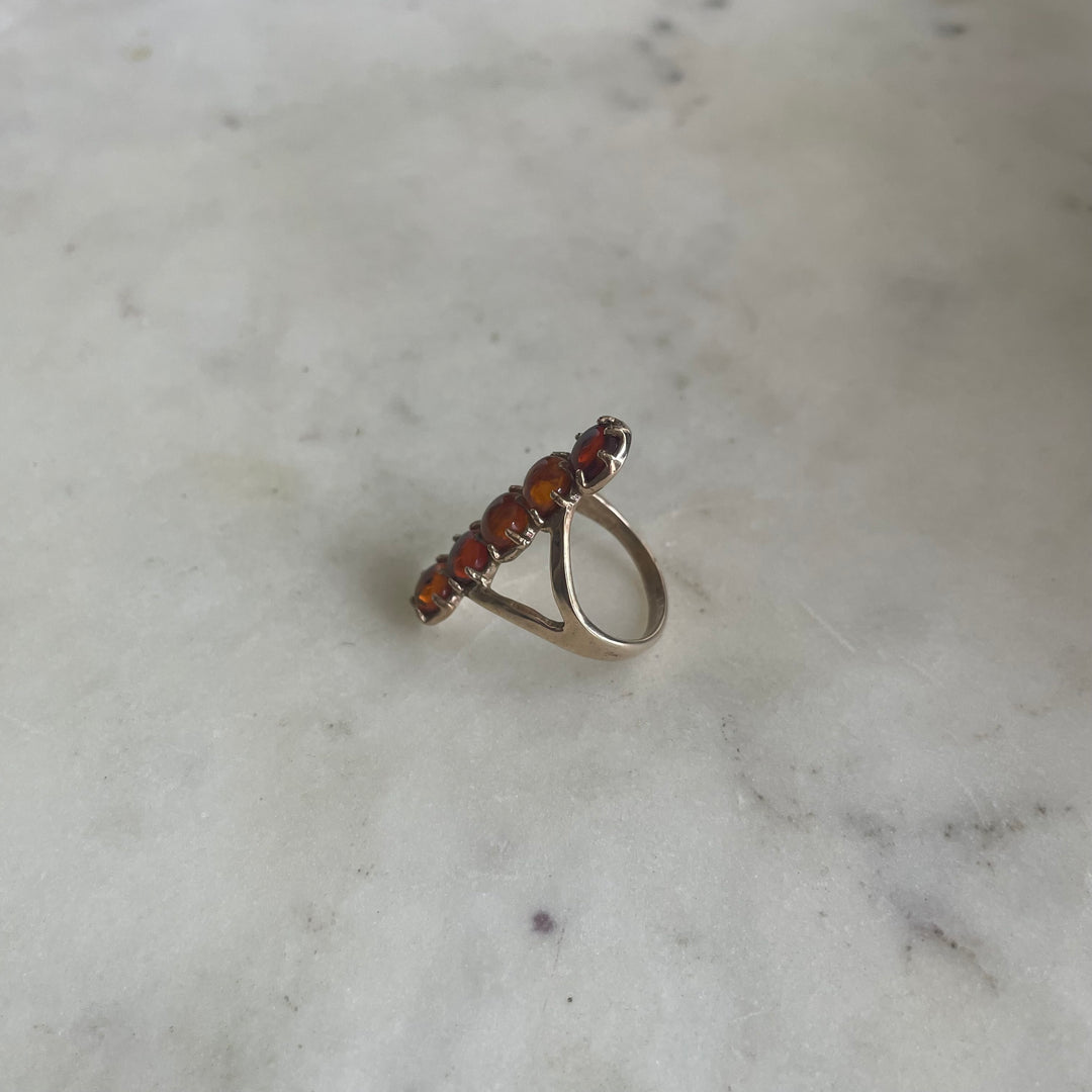 ONE OF A KIND AMBER RING | MIMOSA Handcrafted
