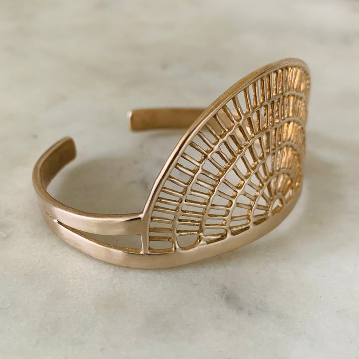 Shop MIMOSA Handcrafted's Shimmering Sun Bracelet in Bronze.