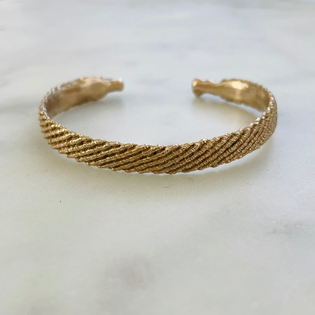 Personalized Cut Out Cuff | Roman Numeral Bracelet for Her | Capsul Jewelry 14K Gold / Rose Gold