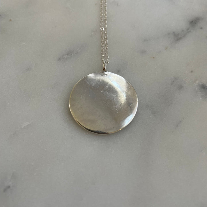 Large engravable pendant in sterling silver