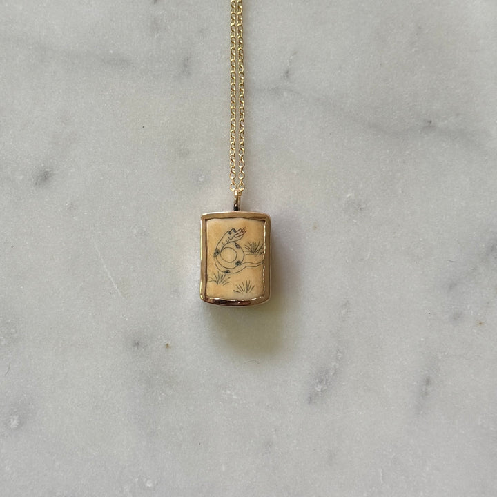 STORY PANEL PENDANT — ONE OF A KIND — SNAKE | MIMOSA Handcrafted 