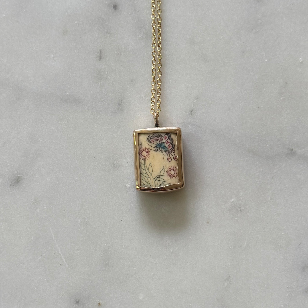STORY PANEL PENDANT — ONE OF A KIND — BUTTERFLY | MIMOSA Handcrafted