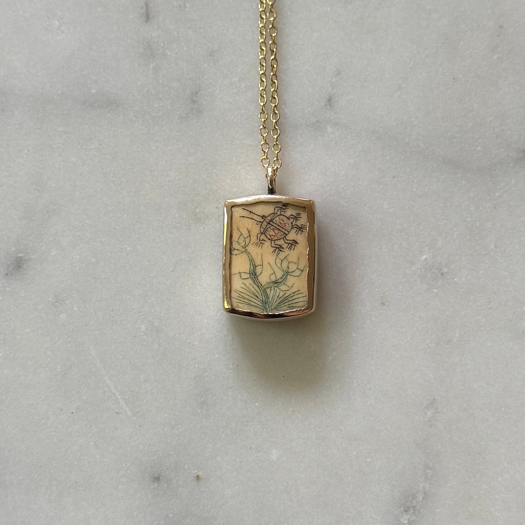 STORY PANEL PENDANT — ONE OF A KIND — BUG | MIMOSA Handcrafted 