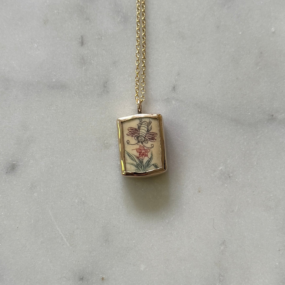 STORY PANEL PENDANT — ONE OF A KIND — BEE | MIMOSA Handcrafted 