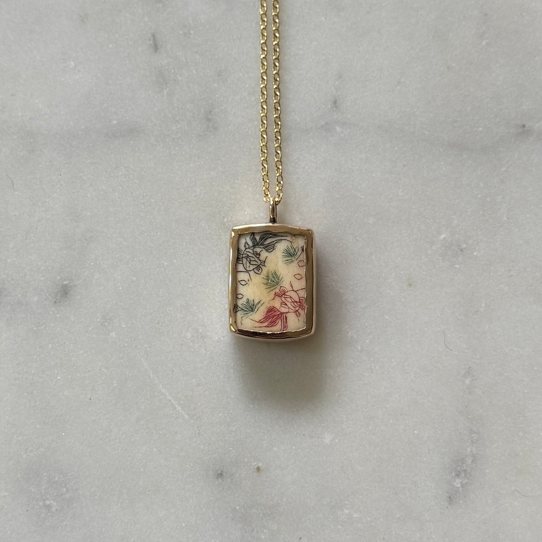 STORY PANEL PENDANT — ONE OF A KIND — FISH | MIMOSA Handcrafted 