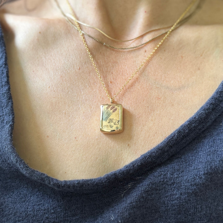 STORY PANEL PENDANT — ONE OF A KIND — RABBIT | MIMOSA Handcrafted