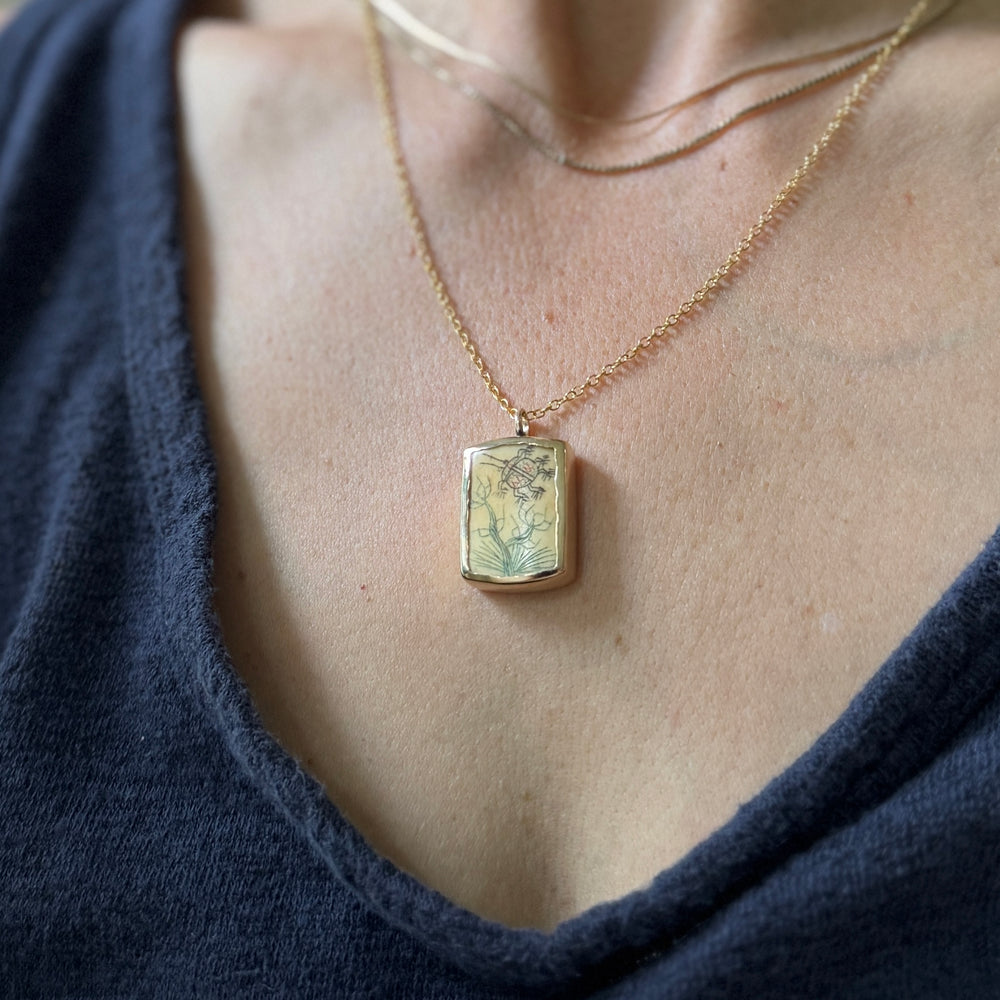 STORY PANEL PENDANT — ONE OF A KIND — BUG | MIMOSA Handcrafted 