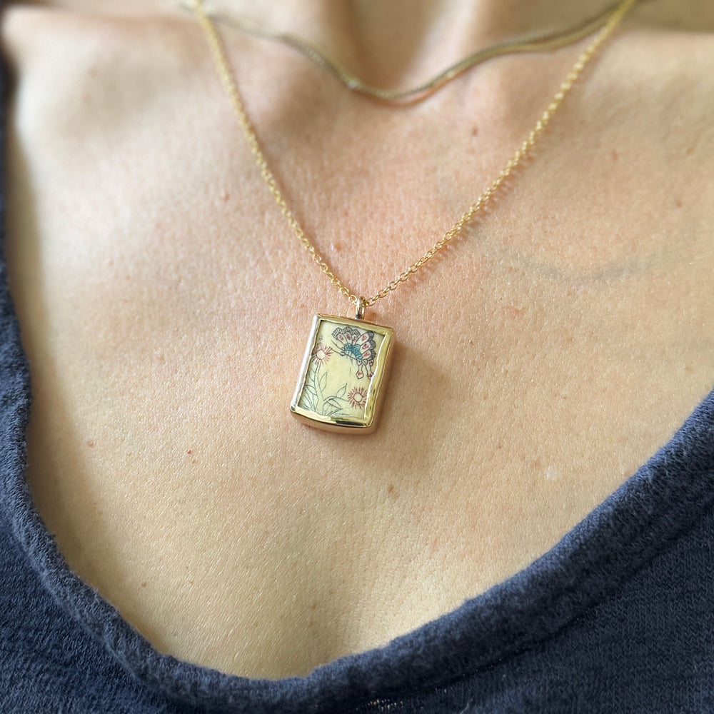 STORY PANEL PENDANT — ONE OF A KIND — BUTTERFLY | MIMOSA Handcrafted