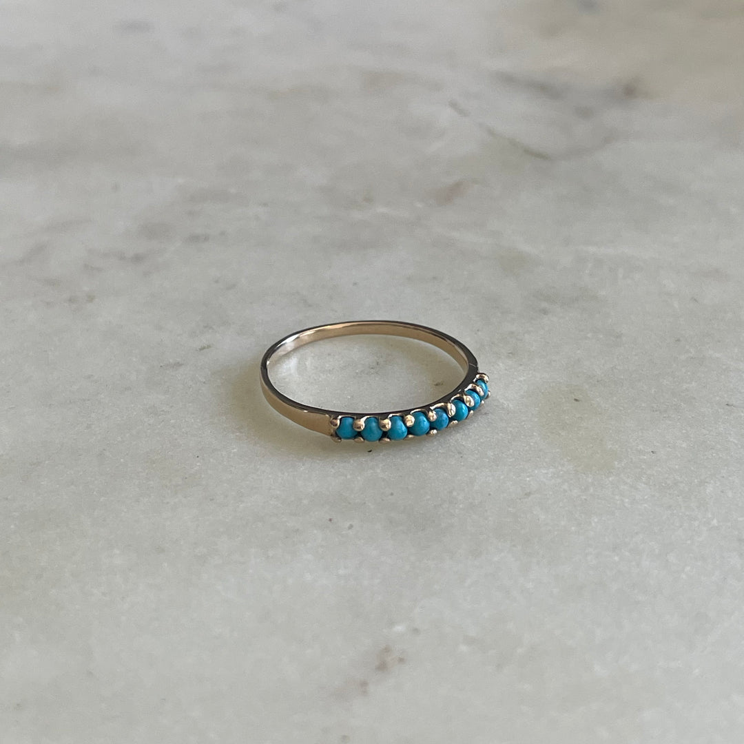 14K GOLD LAURA 8 STONE TURQUOISE RING | MIMOSA Handcrafted