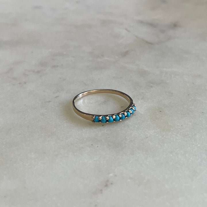 14K GOLD LAURA 8 STONE TURQUOISE RING | MIMOSA Handcrafted