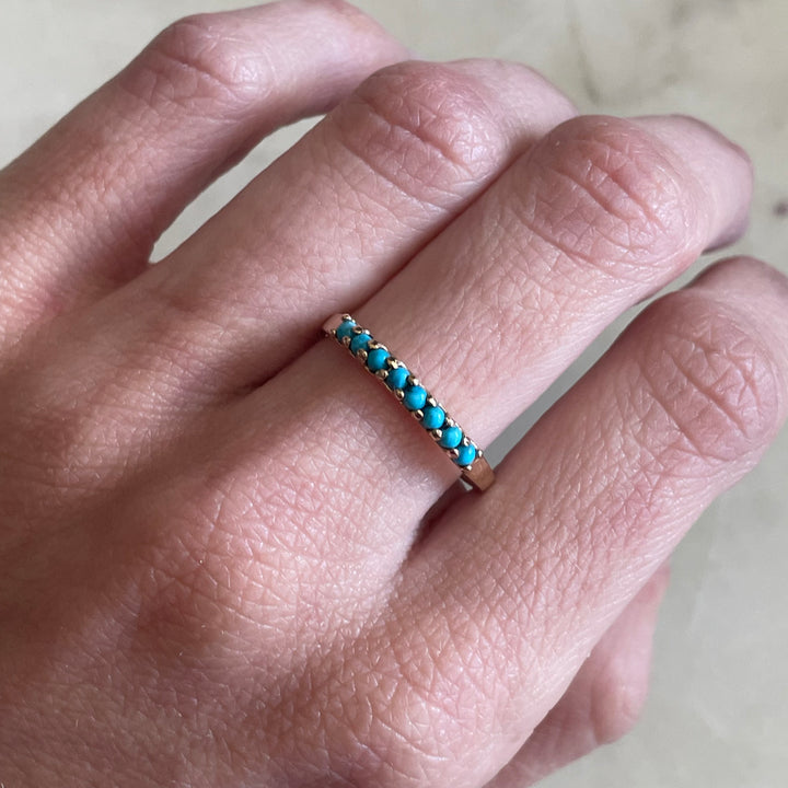 14K GOLD LAURA 8 STONE TURQUOISE RING | MIMOSA Handcrafted