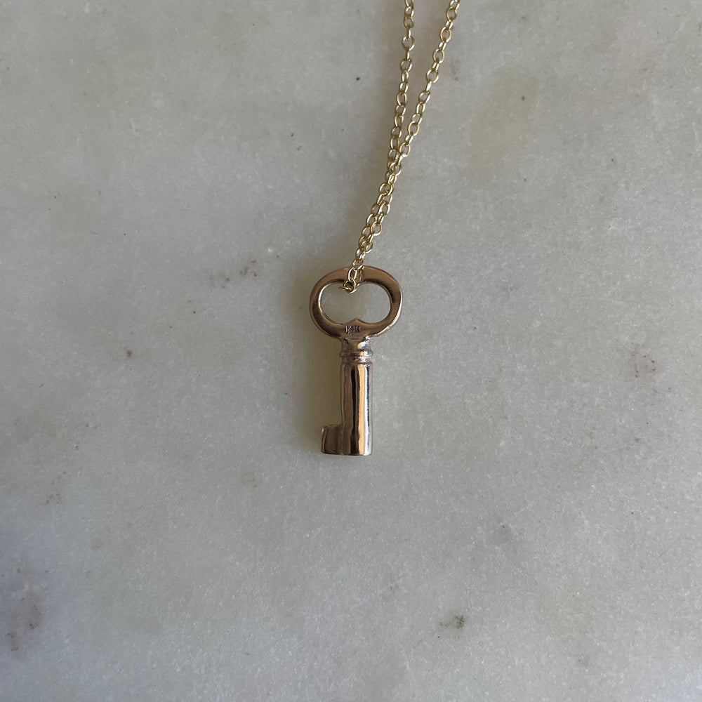 14K Gold Key Necklace | MIMOSA Handcrafted