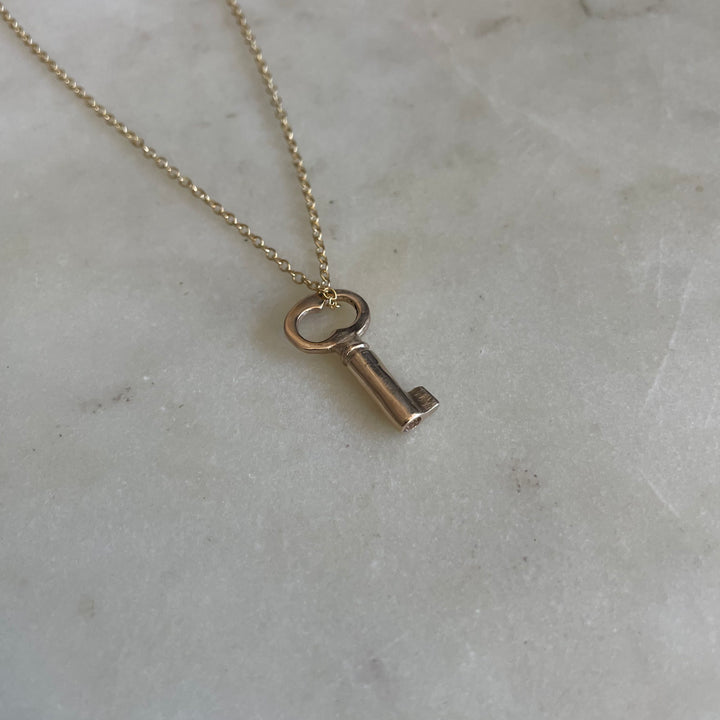 14K Gold Key Necklace | MIMOSA Handcrafted