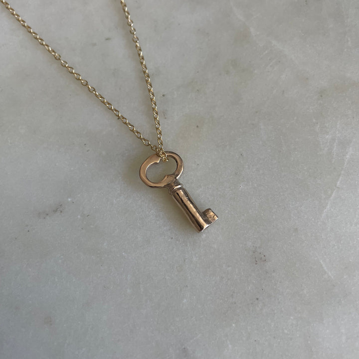 14K Gold Key Necklace | MIMOSA Handcrafted