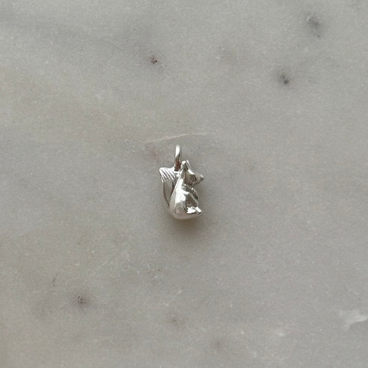 Fox pendant in sterling silver 