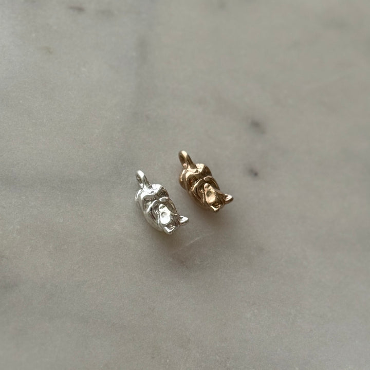 Opossum pendant in bronze and sterling silver 