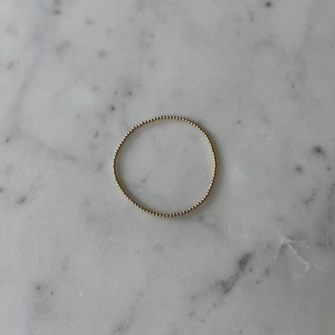Beaded Bracelet | Gold-Filled Stretchy Bracelet | MIMOSA