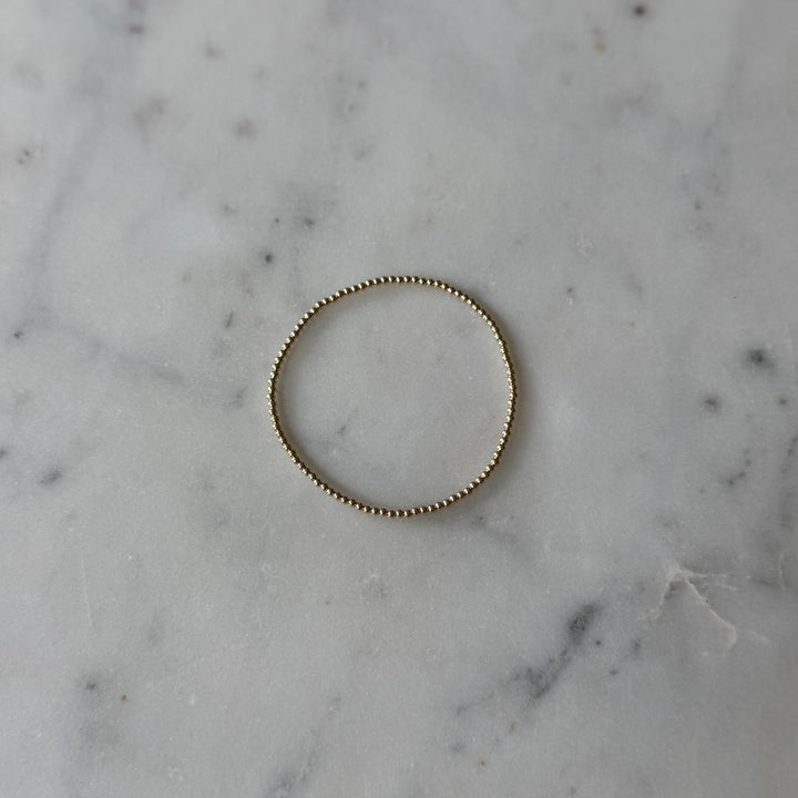 Beaded Bracelet | Gold-Filled Stretchy Bracelet | MIMOSA
