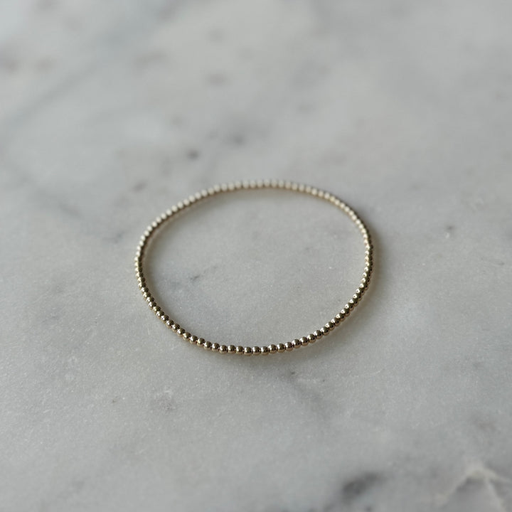 Beaded Bracelet | Gold-Filled Stretchy Bracelet | MIMOSA