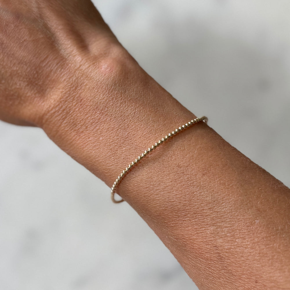 Beaded Bracelet | Gold-Filled Stretchy Bracelet | MIMOSA