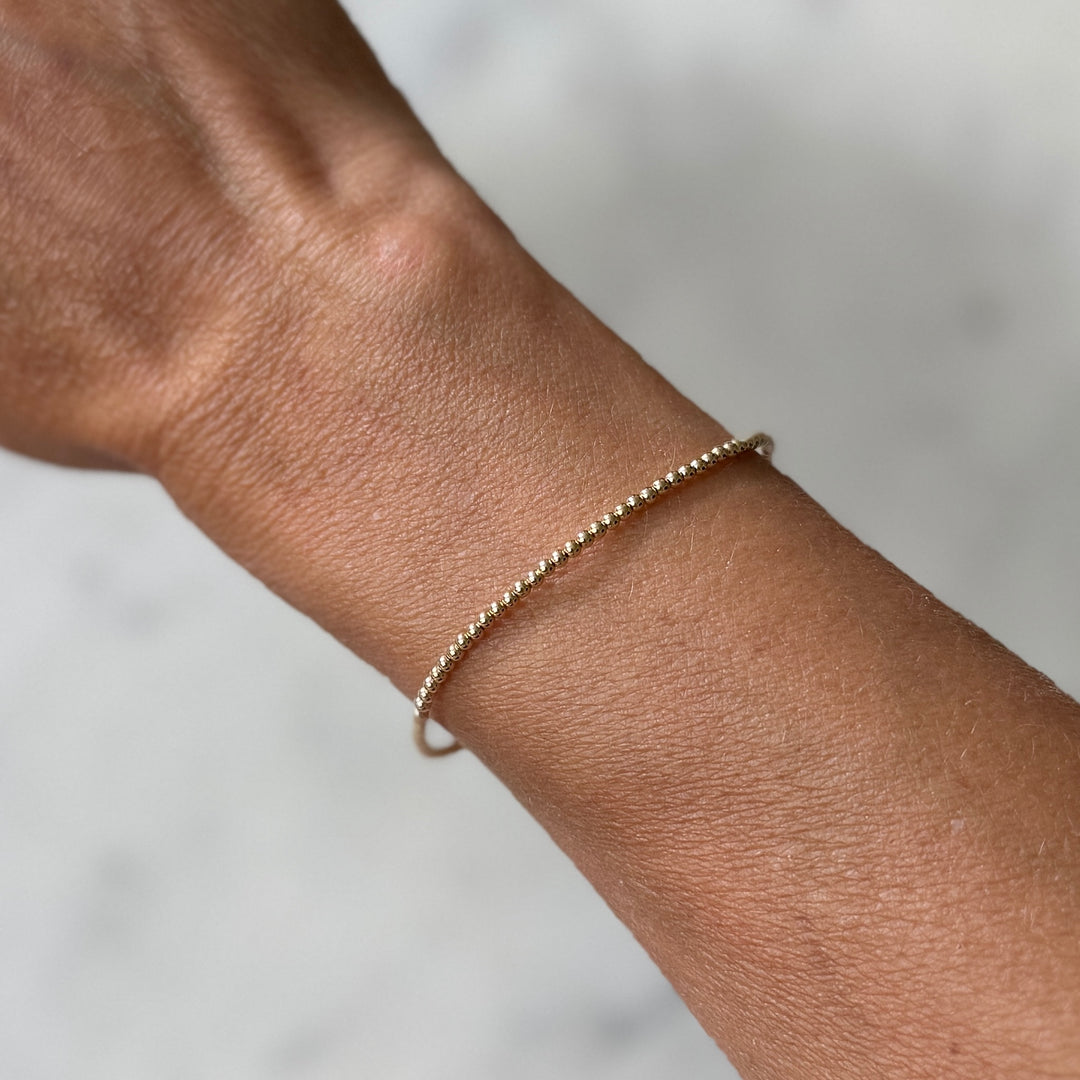 Beaded Bracelet | Gold-Filled Stretchy Bracelet | MIMOSA