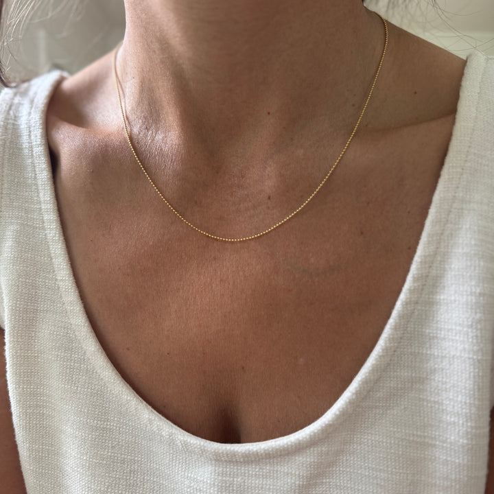 Gold-Filled Bead Necklace Chain | MIMOSA Handcrafted