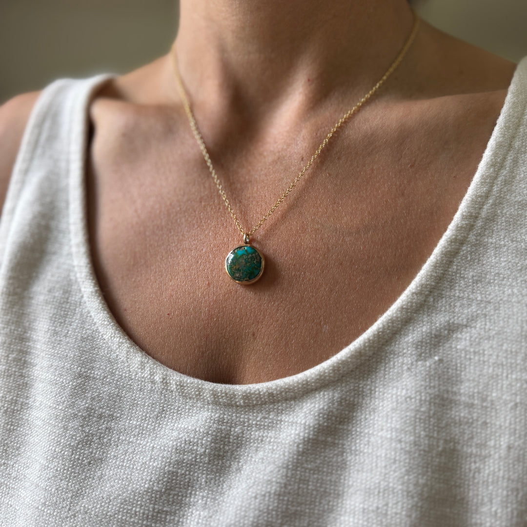 One Of A Kind Turquoise Pendant | MIMOSA Handcrafted 