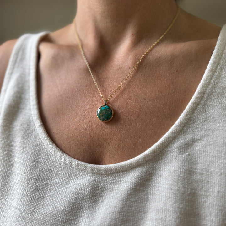 One Of A Kind Turquoise Pendant | MIMOSA Handcrafted 