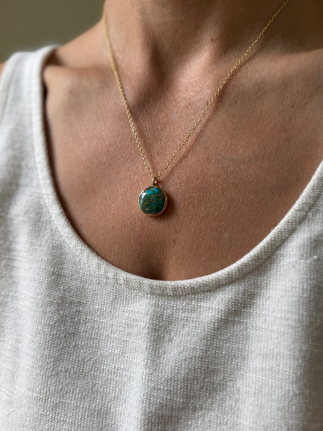 One Of A Kind Turquoise Pendant | MIMOSA Handcrafted 