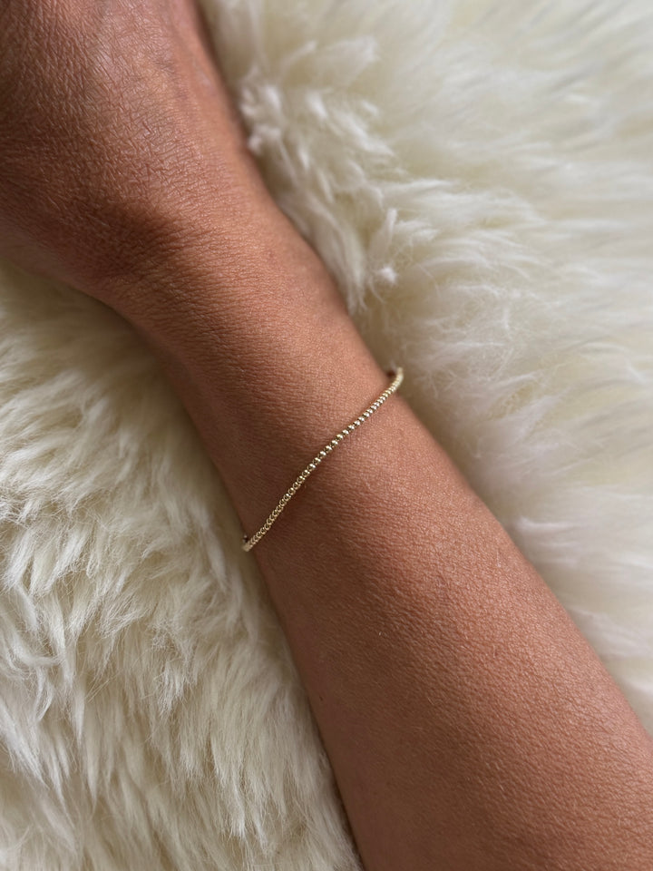 Beaded Bracelet | Gold-Filled Stretchy Bracelet | MIMOSA