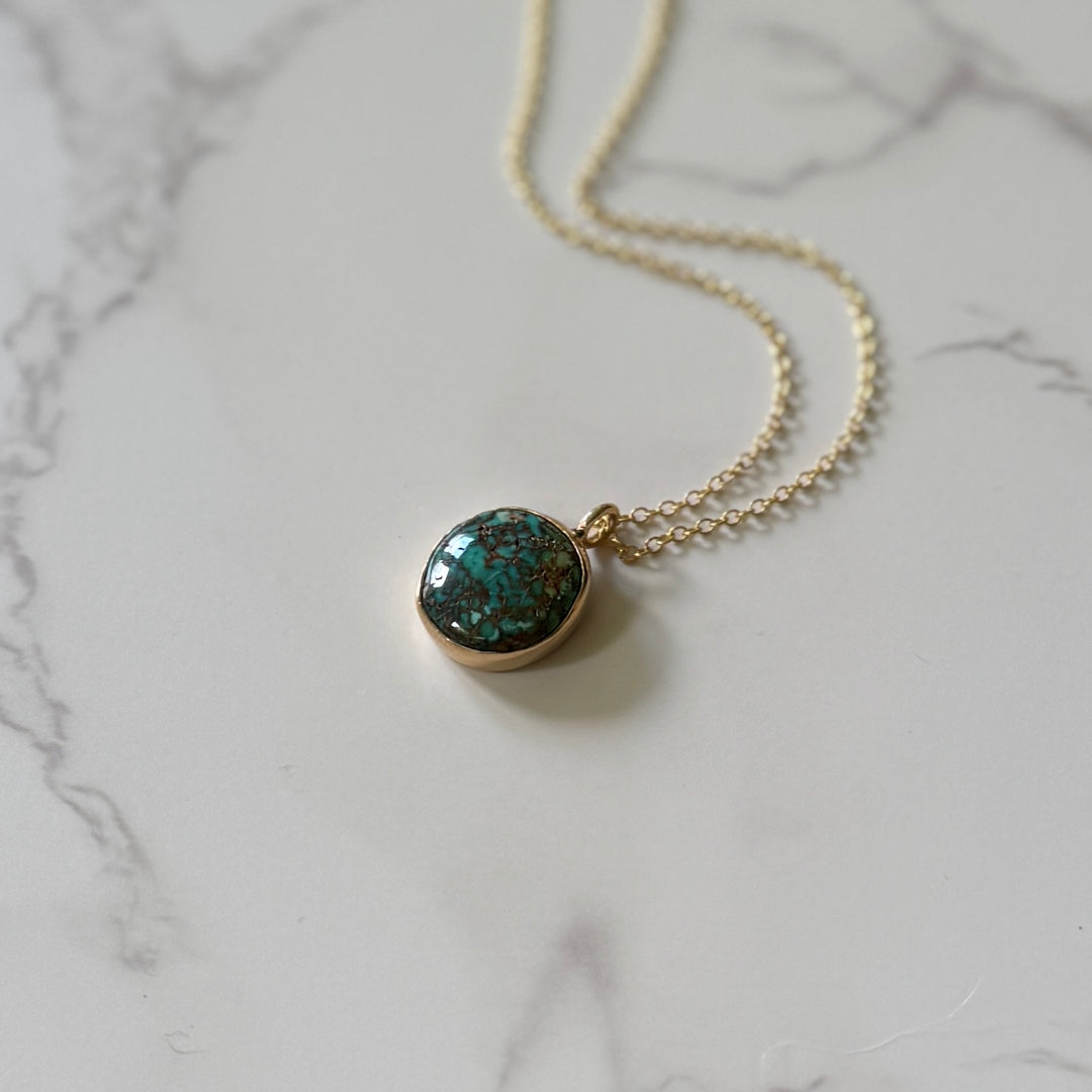 One Of A Kind Turquoise Pendant | MIMOSA Handcrafted 