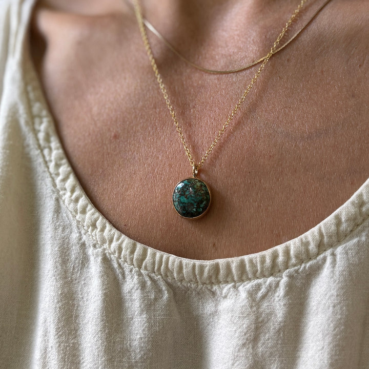 One Of A Kind Turquoise Pendant | MIMOSA Handcrafted 