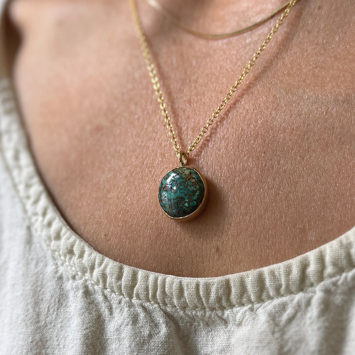 One Of A Kind Turquoise Pendant | MIMOSA Handcrafted 