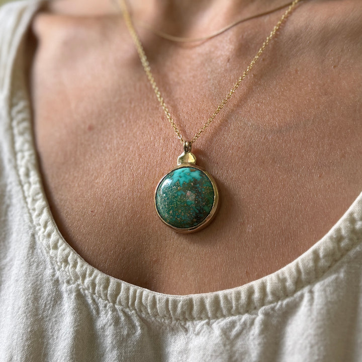 One Of A Kind Turquoise Pendant | MIMOSA Handcrafted 