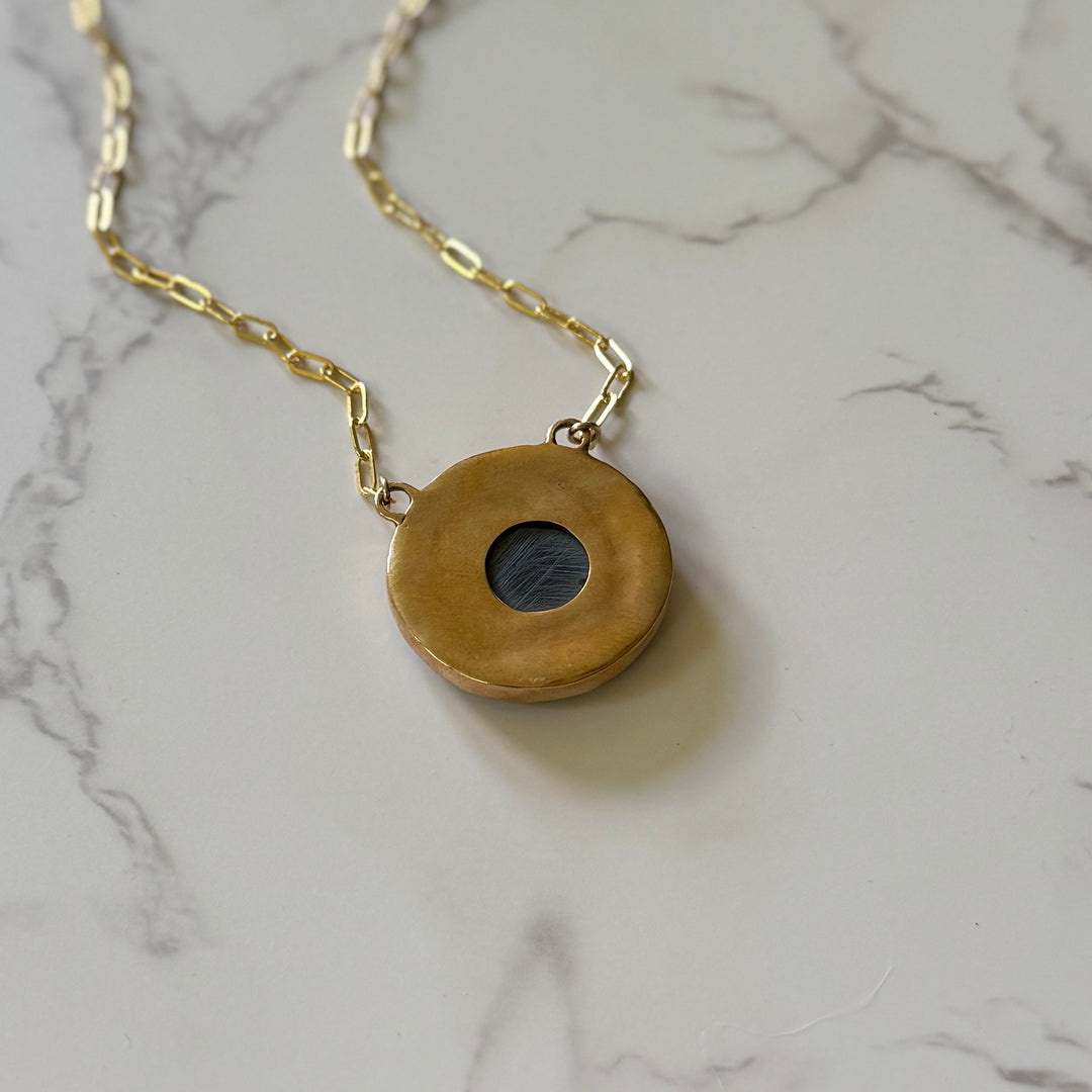 Unique Blue Moon Turquoise Necklace | MIMOSA Handcrafted 