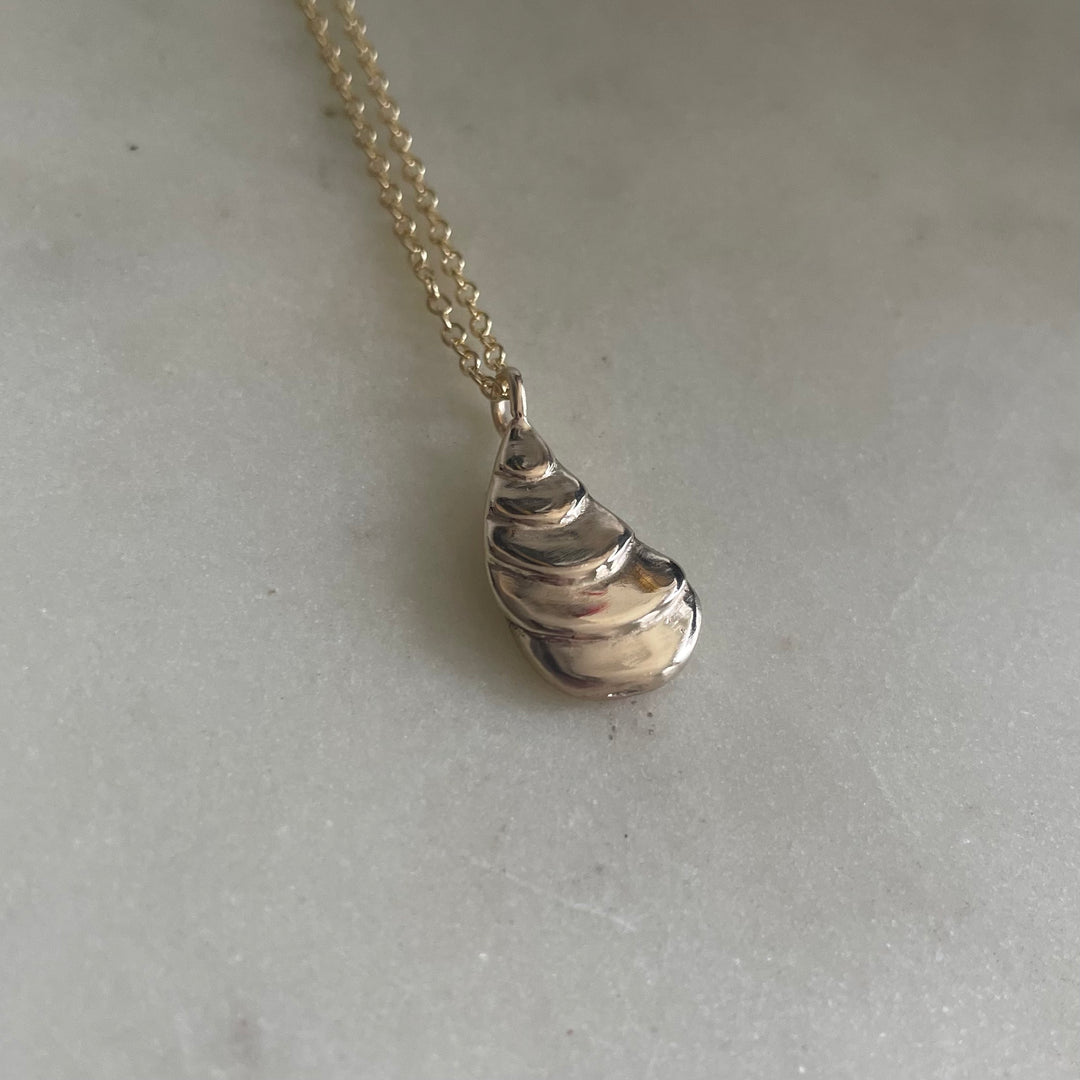 Small 14K Gold Oyster Shell Necklace | MIMOSA Handcrafted