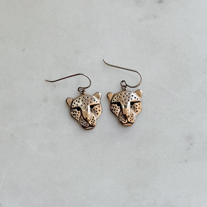 MIMOSA Handcrafted Bronze Jaguar Earrings