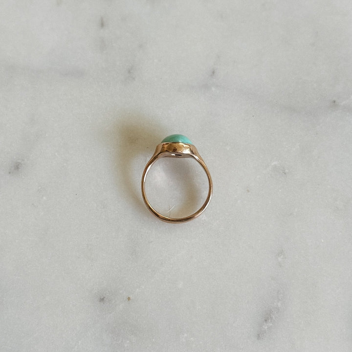 Bronze Turquoise Gemstone Ring with Ten Millimeter Stone | MIMOSA Handcrafted