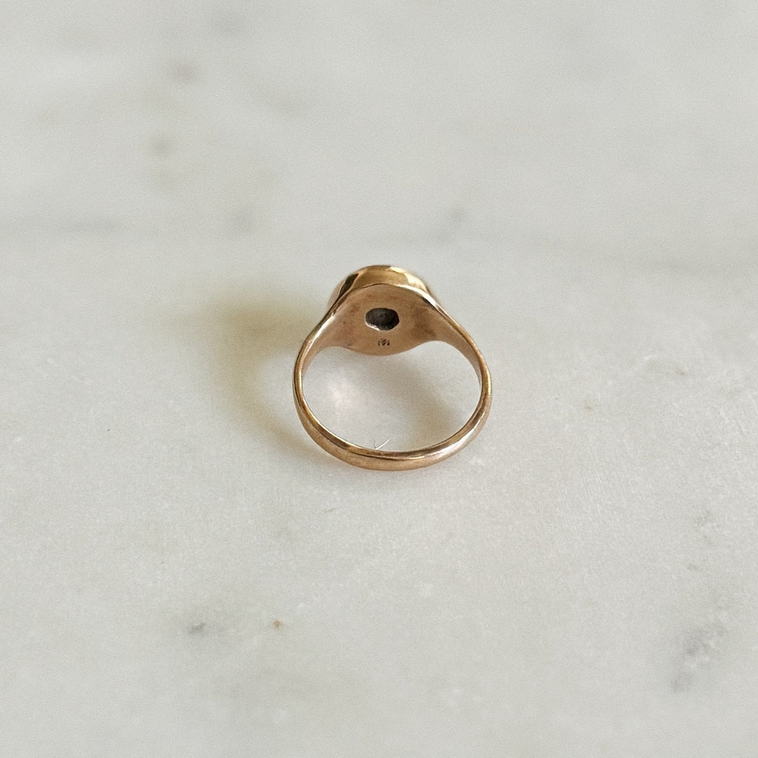 Bronze Turquoise Gemstone Ring with Ten Millimeter Stone | MIMOSA Handcrafted