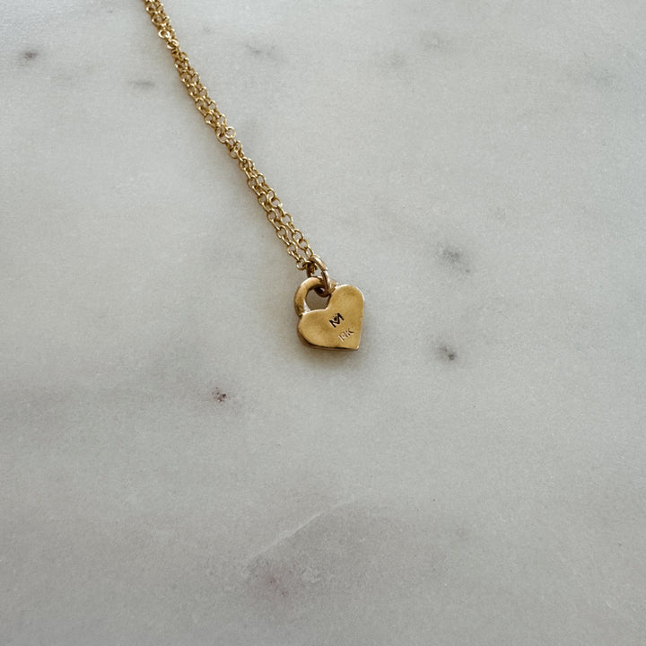 MIMOSA Handcrafted 14K Gold Small Heart Pendant 