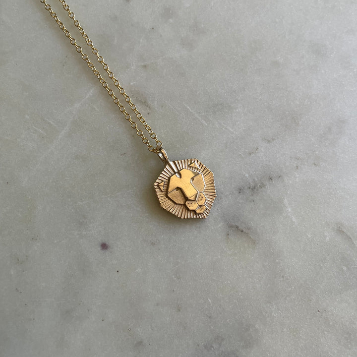 Small Gold Lion Necklace | MIMOSA Handcrafted