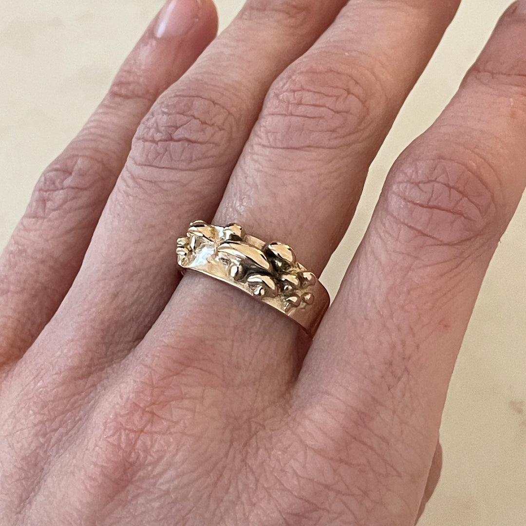 MIMOSA Handcrafted 14K Gold Mushroom Ring