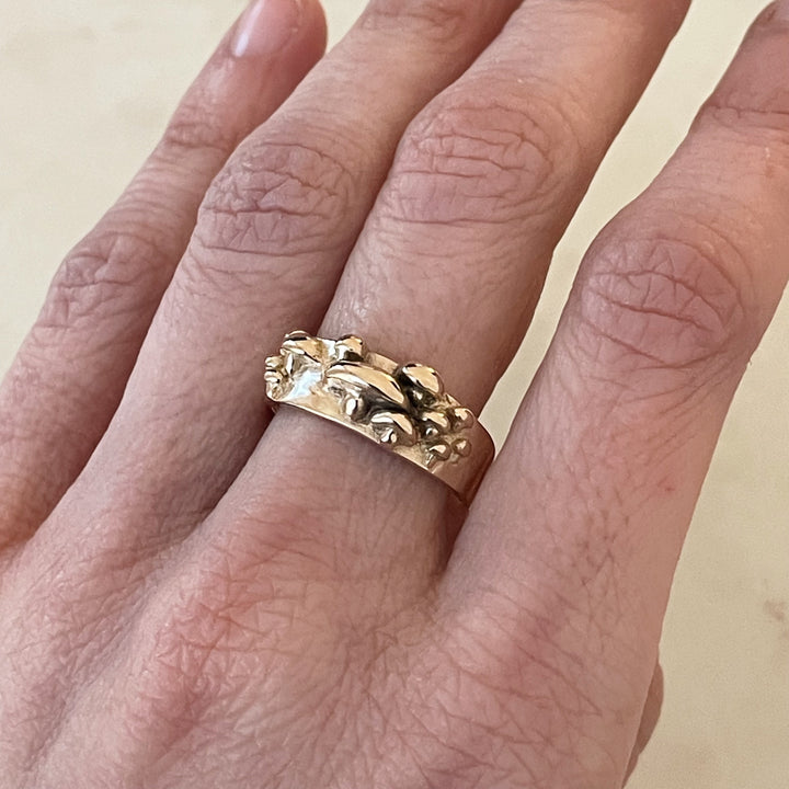 MIMOSA Handcrafted 14K Gold Mushroom Ring