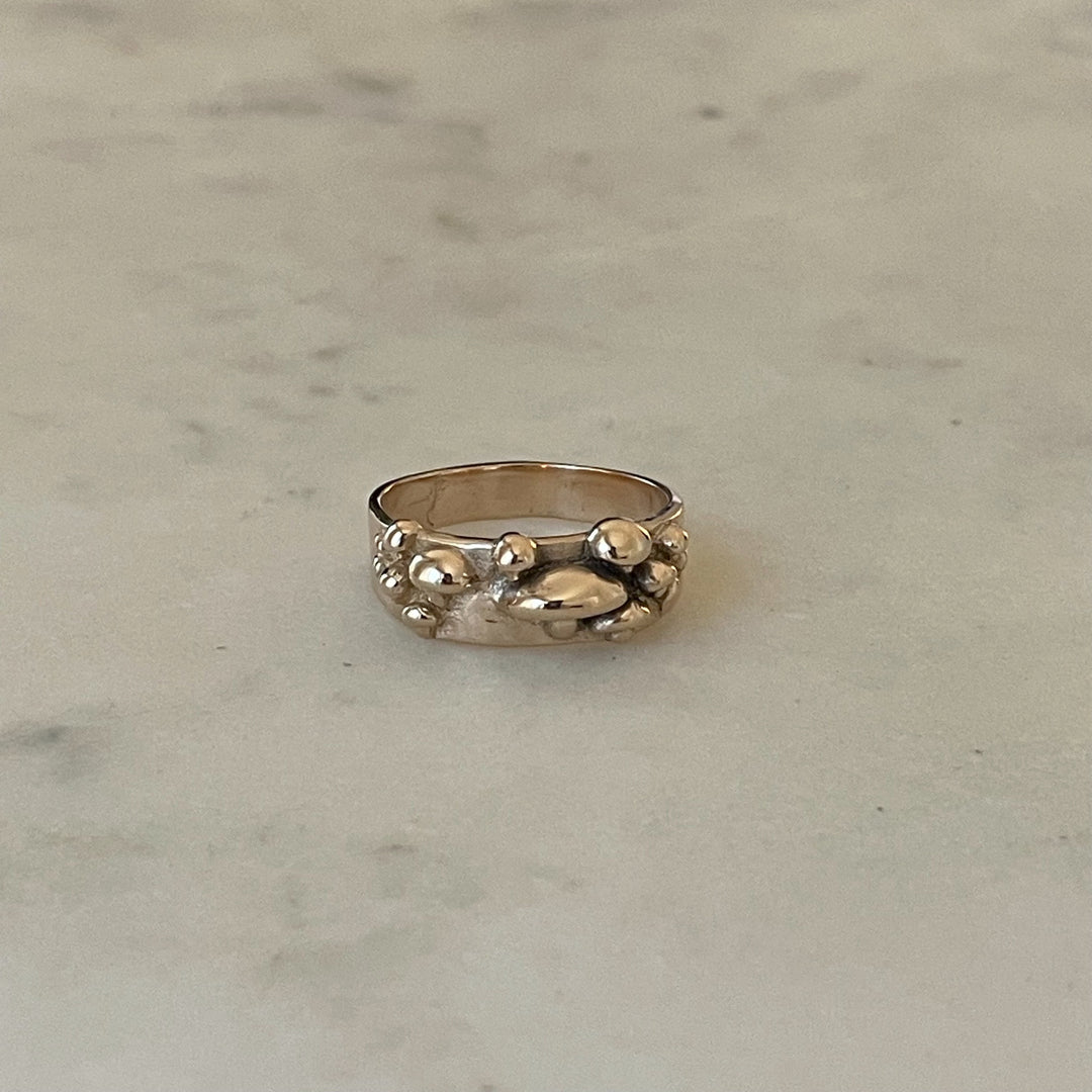 MIMOSA Handcrafted 14K Gold Mushroom Ring
