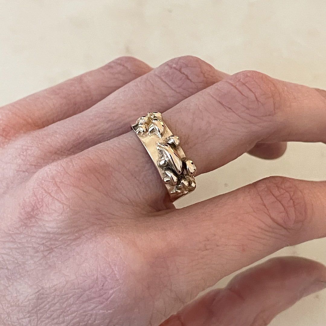 MIMOSA Handcrafted 14K Gold Mushroom Ring