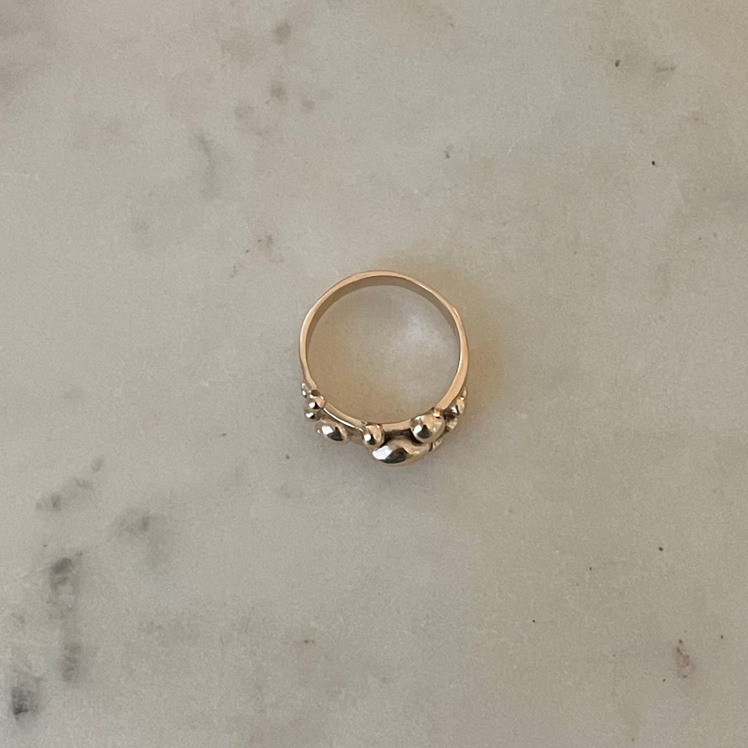 MIMOSA Handcrafted 14K Gold Mushroom Ring